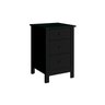 Mesa de Cabeceira Ditália 3 Gavetas Dm-113 Preto - 1
