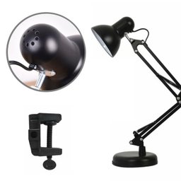 Luminária Articulada Escritório Leitura Base Mesa Pixar Suporte Garra Articulavel - 2