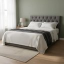 Ver imagem 2 de Cabeceira Estofada para Cama King 195x60cm Cinza Escuro - Charme e Elegância para a Sua Casa