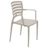 Cadeira Tramontina Sofia com Braços Bege Encosto Horizontal em Polipropileno e Fibra de Vidro - 2
