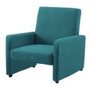 Ver imagem 1 de Poltrona De Recepção Camila Suede Azul Turquesa - Dominic Decor