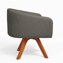 Ver imagem 5 de Poltrona Sala Base Giratória Madeira Arielle Suede D03 - D’Rossi