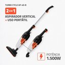 Ver mais imagens de Aspirador de Pó Turbo Cycle  Mondial Preto/laranja 60hz 1500w ap-40-b 127v