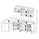 Ver imagem 4 de Cozinha Completa com Bancada e Balcão com Tampo e Rodapés 8 Peças Calábria Multimóveis