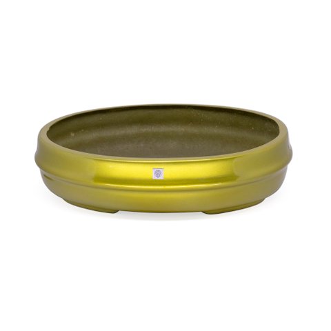 Vaso Bacia Decorativo Osaka Dourado M 11,5x44x36 cm - D’Rossi