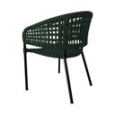 Ver imagem 3 de Kit 6 Cadeiras Sol Corda Náutica Base em Alumínio Preto/verde Musgo
