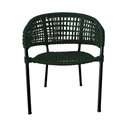 Ver imagem 4 de Kit 6 Cadeiras Sol Corda Náutica Base em Alumínio Preto/verde Musgo