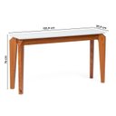 Ver imagem 3 de Aparador Madeira Maciça Tampo MDF Milão Branco/Garapa