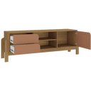 Ver imagem 2 de Rack Sala Tv 65 Nature C/ Gavetas Prateleiras e Porta Carvalho/ Terracota/ Palha