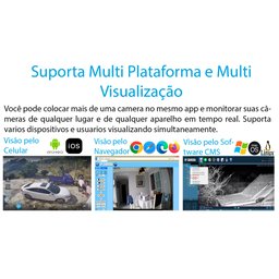 Camera De Segurança A prova d'água Externa Wifi 5MP 1920p PTZ Gira 360 Com Audio Bidirecional E Zoom - 7