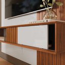 Ver mais imagens de Home Moderno Suspenso Painel p/ TV Freijó Off White Ripado