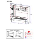 Ver imagem 4 de Guarda-roupa 2650 com Módulo Aéreo e Cama de Solteiro