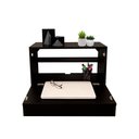 Ver imagem 3 de Escrivaninha Suspensa Bancada Compacta com Gaveta Mesa para Notebook Preto Laca