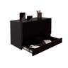 Escrivaninha Suspensa Bancada Compacta com Gaveta Mesa para Notebook Preto Laca - 4
