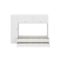 Ver imagem 7 de Guarda-roupa Solteiro 2 em 1 com Cama Embutida e Auxiliar Branco Brilhante Multimóveis