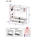 Ver imagem 5 de Guarda-roupa Solteiro 2 em 1 com Cama Embutida e Auxiliar Branco Brilhante Multimóveis