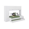Guarda-roupa Solteiro 2 em 1 com Cama Embutida e Auxiliar Branco Brilhante Multimóveis - 2