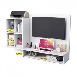 Escrivaninha Suspensa com Painel para Tv Até 32 Polegadas Show Albatroz Móveis - 3