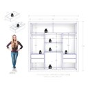 Ver imagem 3 de Guarda Roupa Casal Trianon 2 Portas 4 Gavetas Cinamomo Fosco - Zanzini