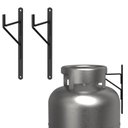Ver imagem 4 de Kit 2 Suporte de Parede Suspenso para Gás Externo Preto Fs