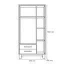 Ver imagem 5 de Jogo de Quarto Q Encanto Slim Guarda Roupa, Cômoda e Berço Rosa - Qmovi