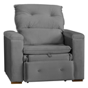 Ver imagem 6 de Poltrona do Papai Retrátil e Reclinável Suede Cinza Conforto Premium