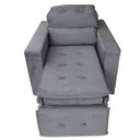 Ver imagem 5 de Poltrona do Papai Retrátil e Reclinável Suede Cinza Conforto Premium