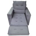 Ver imagem 4 de Poltrona do Papai Retrátil e Reclinável Suede Cinza Conforto Premium
