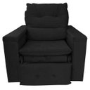 Ver imagem 3 de Poltrona Retrátil Reclinável Conforto Corino Preto