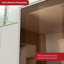 Ver imagem 7 de Armário Aéreo Porta Basculante com Vidro Reflecta 120cm e Nicho Decorativo 100% MDF Fineze Bege/Areia HP
