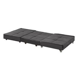 Puff Cama Solteiro Dobravel com Rodízios Lindecor Cor Cinza - 3