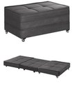 Ver imagem 1 de Puff Cama Solteiro Dobravel com Rodízios Lindecor Cor Cinza