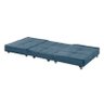 Puff Cama Solteiro Dobravel com Rodízios Lindecor Cor Azul - 3