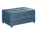 Ver imagem 2 de Puff Cama Solteiro Dobravel com Rodízios Lindecor Cor Azul