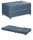 Ver imagem 1 de Puff Cama Solteiro Dobravel com Rodízios Lindecor Cor Azul