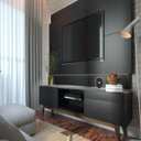 Ver imagem 2 de Rack com Painel Imcal Classic 180cm Preto Fosco com 2 Gavetas 73647-11847