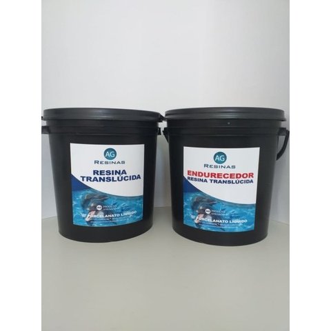 Kit Resina Epóxi Translúcida + Endurecedor para Porcelanato Líquido 3D (2 kg)