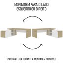 Ver imagem 7 de Conjunto Escritório Home Office 3 Peças Mesa em L Corp A06 Carvalho/branco - Mpozenato