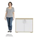 Ver mais imagens de Conjunto Escritório Home Office 3 Peças Mesa em L Corp A06 Carvalho/branco - Mpozenato