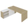 Conjunto Escritório Home Office 3 Peças Mesa em L Corp A06 Carvalho/branco - Mpozenato - 13