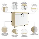 Ver imagem 5 de Conjunto Escritório Home Office 3 Peças Mesa em L Corp A06 Carvalho/branco - Mpozenato