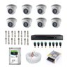 Kit 8 Câmeras 3Tb Hikvision 720P 2.8mm Ir 20Mt Dome Hqhi-F1 - 2