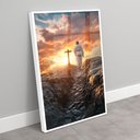 Ver imagem 2 de Quadro Decorativo Jesus e a Cruz Sala Quarto Casa Escritório