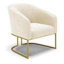Ver imagem 4 de Sofá Namoradeira e Poltrona Base Industrial Dourado Stella Veludo D03 - D’Rossi Preto