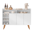 Ver imagem 4 de Buffet Aparador Celta 3 Portas Design Moderno em MDP - Branco