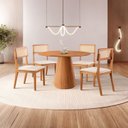 Ver imagem 1 de Conjunto Sala de Jantar Mesa Cone 108cm e 4 Cadeiras Ava