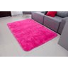 Tapete para Sala e Quarto Peludo Felpudo 1,80x1,80 Rosa Liso - 2