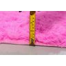 Tapete para Sala e Quarto Peludo Felpudo Macio 1,40x2,00 Rosa Liso Claro - 5