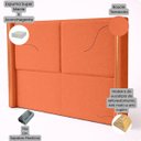 Ver imagem 6 de Cabeceira Cama Box King Size Estofada Essence 195cm com Sapatas Plásticas Braços Laterais