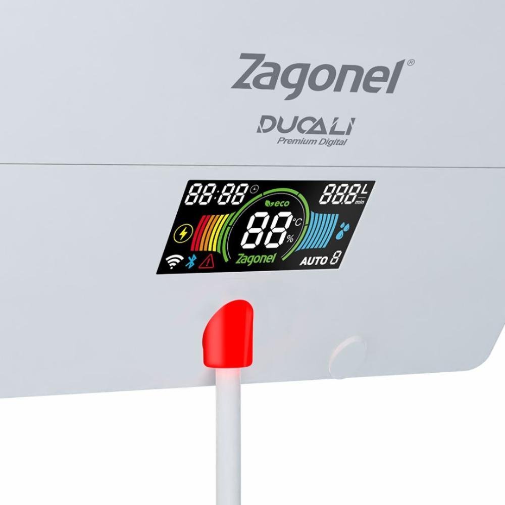 Ducha Chuveiro Eletrônico Zagonel Ducali Premium Digital Branco - 220V - 4